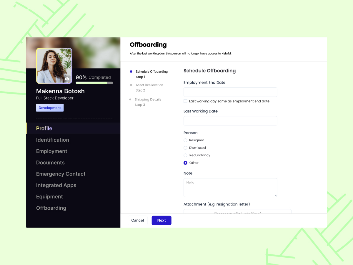 Hybr1d offboarding platform